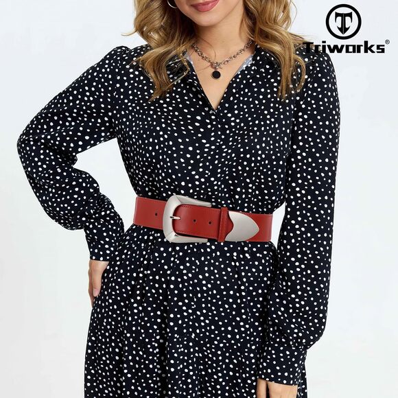 Women Wide Elastic Waist Belt For Dresses Fashion Silver Buckle Wide 4671 - Picture 4 of 7